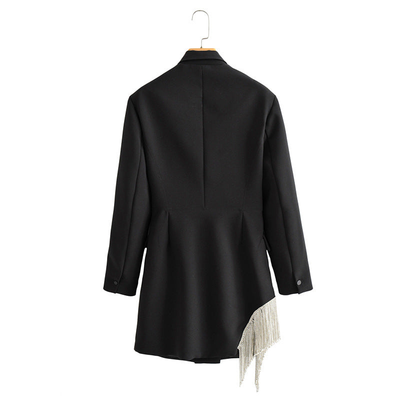 ZA Women Fashion Double-breasted Blazers Coat Long