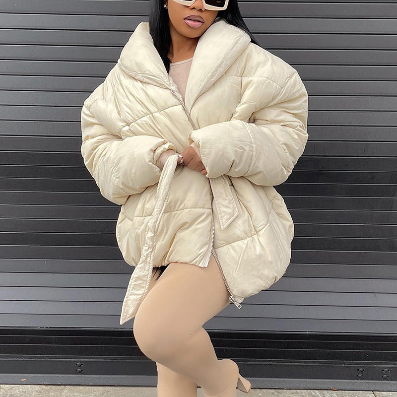Effortless Style and Warmth in a Luxury Down Jacket